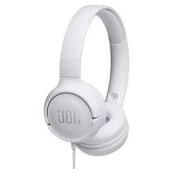 JBL Tune 500 Auscultadores com microfone - Banda para a cabeça ajustável - Dobrável - Controlo por cabo - Cabo de 1,20 m - JBL JBL JBLT500WHT