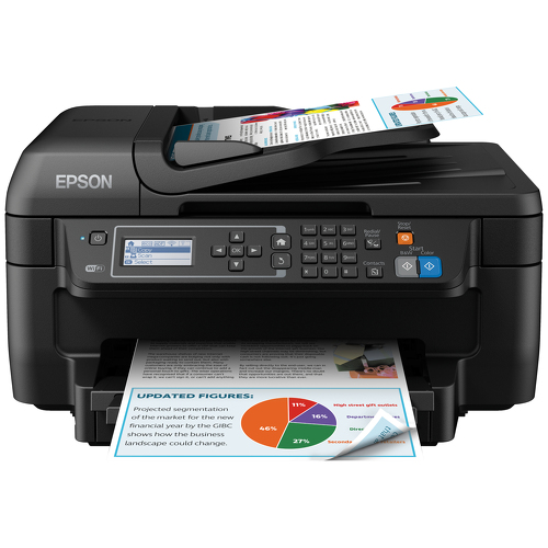 Epson WorkForce WF-2750DWF, Jato de tinta, Impressão a cores, 4800 x 1200 DPI, A4, Impressão directa, Preto - Epson C11CF76402
