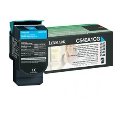 Lexmark C54x, X54x Cyan Return Programme Cartridge (1K) toner Original Ciano - Lexmark 0C540A1CG