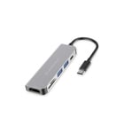 Hub USB-C 6 em 1 da Conceptronic com 1x HDMI, 1x USB-C PD, 2x USB 3.0, leitor SD, leitor MicroSD/TF - Suporta resolução HDMI até 4K*2K 30Hz - Conceptronic DONN02G