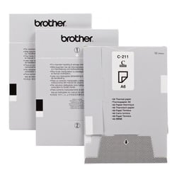 Papel Térmico Tamanho A6. 1 Caixa de 20 Blocos de 50 folhas cada um - Brother C211S