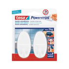 Gancho Oval Tesa Powerstrips + 4 Tiras Large Branco 2un - Tesa 15658013-52