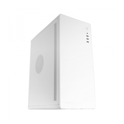 Tacens ENSIS Caja Semitorre - Estructura Metalica Ultrarresistente - Ventilacion Eficiente - Soporte Refrigeracion Liquida - Conectividad Avanzada USB 3.0 - Color Blanco - Tacens 294772
