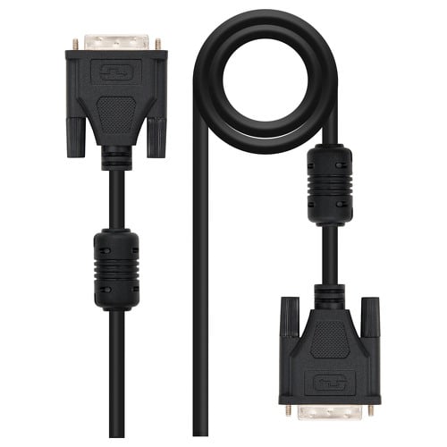 Cabo DVI 18+1 macho para DVI 18+1 macho Nanocable 1,80 m - Preto - Nanocable 10.15.0602