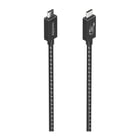 Aisens USB4 Gen3x2 Alumínio 40Gbps 8K@60Hz 5A 48V 240W E-Mark - Tipo USB-C/M-USB-C/M - 0,5M - Cor Preto - Aisens 294297