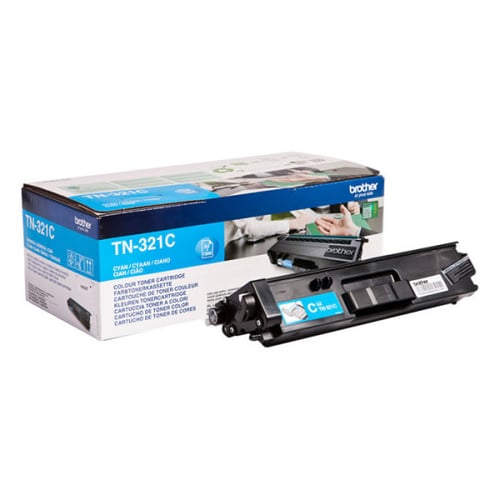 Toner Cião. Duração estimada: 1.500 Pág. segundo ISO/IEC19798 - Brother TN321C