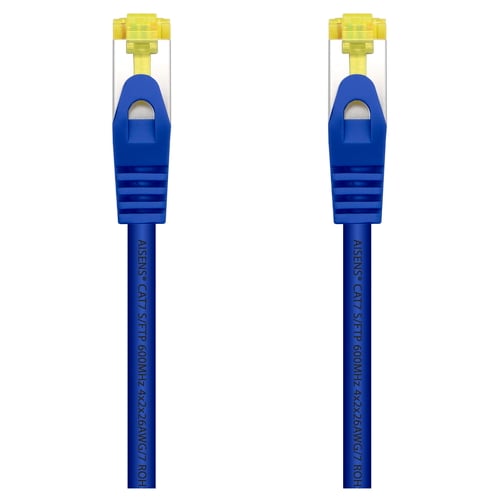 Cabo de rede Aisens Patch Cord RJ45 LSZH Cat.7 600 MHz S/FTP PIMF AWG26 - 0,5 M - Cor azul - Aisens A146-0477