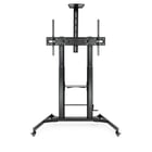 Tooq Suporte de chão com rodas ajustáveis 60-100 - Preto - Tooq FS20400HM-B