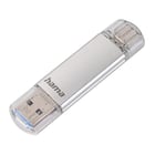 Pen Drive USB-C+ USB-A 3.1/3.0 64GB Hama C-Laeta Prata - Hama HAM124163