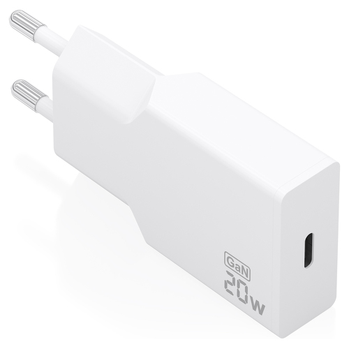 Aisens Carregador Ultra Fino GaN 20W 1xUSB-C PD3,0 Branco - Aisens A110-0997
