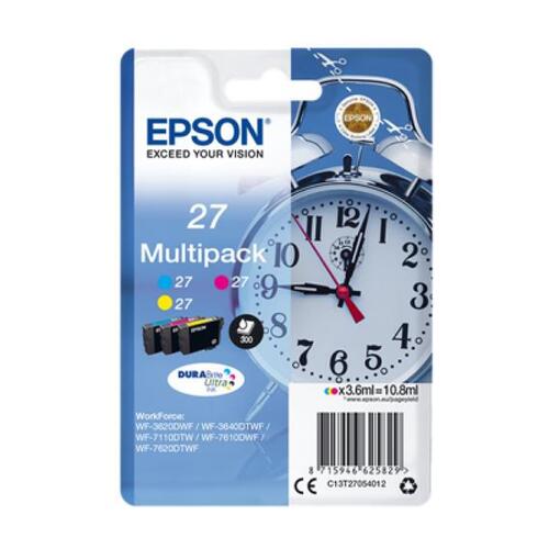 Epson T2705 (27) Pacote de 3 Cartuchos de Tinta Original - C13T27054012 - Epson C13T27054012