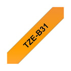Fita Laminada 12mmx5mts Fluorescente Fundo Laranja / Texto Preto - Brother BROTZB31