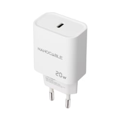 Nanocable Cargador de Pared USB-C/PD 20W - Color Blanco - Nanocable 302327