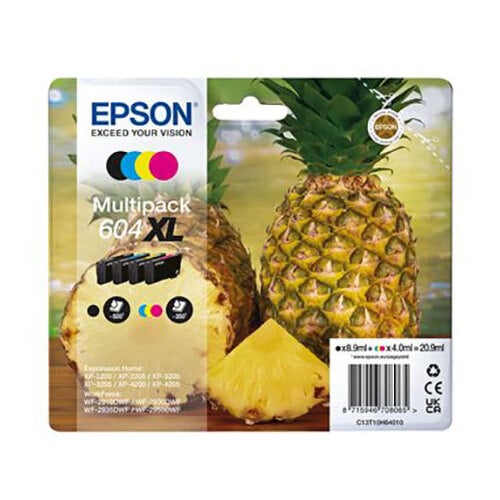 EPSON TINTEIRO PACK 4 CORES 604XL XP2200/05/3200/05/4200/05/WF2910/30/35/50 - Epson C13T10H64020