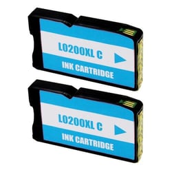 Cartuchos de tinta genéricos Lexmark 200XL Cyan Pack 2 - Substitui 14L0198 - Lexmark LXI-200XLCY