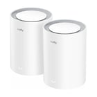 Cudy BE3600 - Pacote com 2 Sistemas WiFi Mesh de 7 Gigabits de Banda Dupla - Velocidade de até 1000 Mbps - 3 Portas - Antenas Internas - Branco - Cudy M3600(2-Pack)