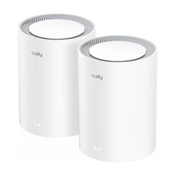 Cudy BE3600 - Pacote com 2 Sistemas WiFi Mesh de 7 Gigabits de Banda Dupla - Velocidade de até 1000 Mbps - 3 Portas - Antenas Internas - Branco - Cudy M3600(2-Pack)