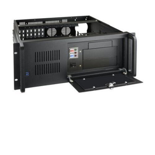 Caixa ATX para montagem em bastidor 4U de 19" da Tooq - 9x HDD3.5 + 2x HDD5.25 - Ventoinha de 120 mm + 2 ventoinhas de 80 mm - 2x USB 3.0 - Preto - Tooq RACK-406N-USB3