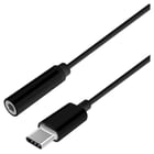Aisens USB-C para Apple Style Audio Converter - USB-C/M-JACK 3.5/H - 15cm - Cor preta - Aisens A109-0385