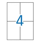 Apli 105x148mm - Etiquetas brancas amovíveis - 100 folhas - APLI 197206