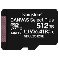 MicroSD Kingston Canvas Select Plus 512GB class10 UHS-I SDHC(100MB/s-85MB/s) - Kingston SDCS2/512GB