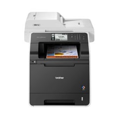 Impressora multifunções laser a cores de alta velocidade, com rede cablada/WiFi, frente e verso automático (4 em1) e toner de mega capacidade disponível - Brother MFC-L8850CDW
