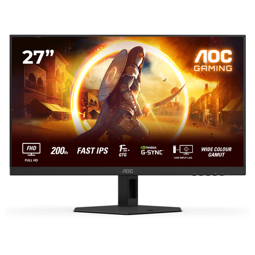 AOC MONITOR FAST IPS 27" 16:9 FHD 1MS 200HZ HDMI DP COLUNAS 27G4HRE - AOC 27G4HRE