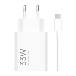 Carregador de parede para smartphone Xiaomi 33W Combo USB-A 33W + Cabo - Identificação de dispositivo inteligente - Branco - Xiaomi BHR9956EU