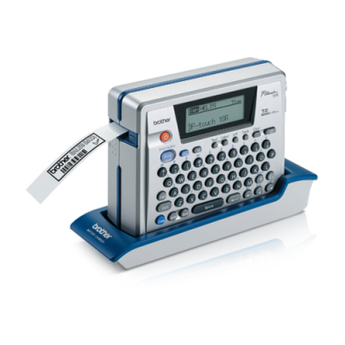 Brother P-Touch 18R Labelling Machine, QWERTY, TZ, Acionamento térmico direto , 10 mm/seg, Hidreto metálico de níquel, Prateado - Brother PT18R