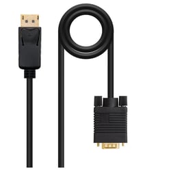 Cabo Conversor DisplayPort para VGA Nanocable - DP/M - VGA/M - 1 m - Cor Preto - Nanocable 10.15.4401