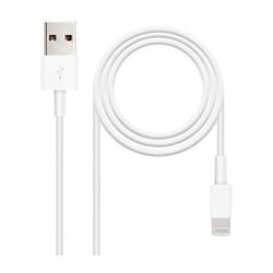 Cabo Nanocabo USB-A 2.0 Macho para Lightning Macho 1m - Cor Branco - Nanocable 10.10.0401