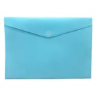 Bolsa A4 com Fecho Velcro Plástico Mate Turquesa Pastel 1un - Outras 1003863