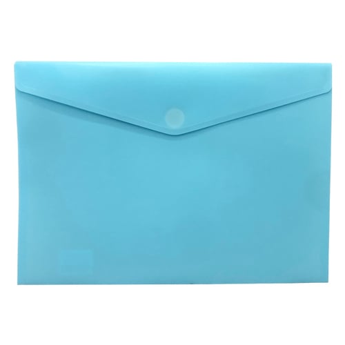 Bolsa A4 com Fecho Velcro Plástico Mate Turquesa Pastel 1un - Outras 1003863