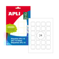 Etiquetas 024x024mm 10Fls Branco Apli 240un - APLI APL1645