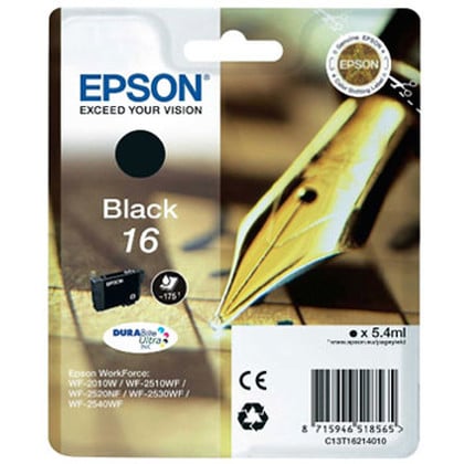 Epson Pen and crossword Tinteiro Preto 16 Tinta DURABrite Ultra - Epson C13T16214010