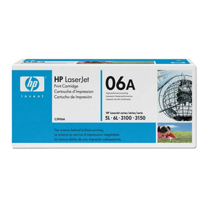 HP 06A Black Original LaserJet Cartridge toner 1 unidade(s) Preto - C3906A
