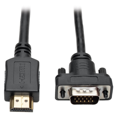 EATON TRIPP LITE HDMI TO VGA ACTIVE ADAPTER HDMI LOW-PROFILE HD15 M/M 3.1 M - Eaton P566-010-VGA