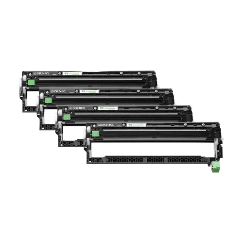 Tambor Duração estimada: Aprox. 20.000 páginas (a uma média de 1 pág. por trabalho) / Aprox. 30.000 páginas (a uma média de 3 páginas por trabalho). Não inclui toner - Brother DR248CL