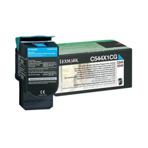 Toner LEXMARK Retorno Azul C544X1CG 4000 Pág. - Lexmark LEX0C544X1CG