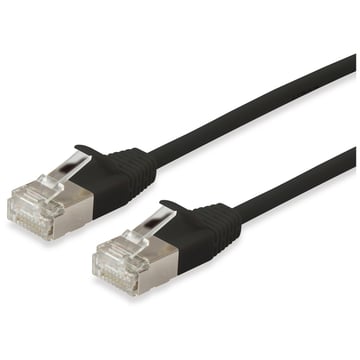 EQUIP CAT.6A F/FTP SLIM PATCH CABLE 1M BLACK - Equip 606124