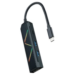 Concentrador 4 em 1 USB-C 3.0 Nanocable com 2x USB-A 3.0, 1x USB-C PD, 1x HDMI - Caixa de alumínio - Comprimento do cabo 0,15 m - Nanocable 10.16.0401