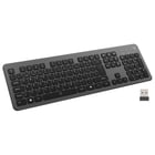 Ewent Teclado Wireless & Bluetooth Retroiluminado Recarregavel Dark Grey - Ewent EW3297