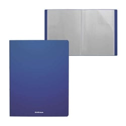 Pasta clássica mate Erichkrause com 10 bolsos - Tamanho A4 - Azul - ErichKrause 59179