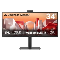 LG MONITOR IPS 34" 21:9 CURVO WQHD HDMI DP USB-C COLUNAS HAS WEBCAM 34BA85QE-B - LG 34BA85QE-B.AEU