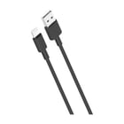 XO Cable NB156 Silicona USB - Lightning - 2.4A - 1m - Color Negro - XO XONB156LGBK