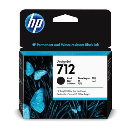 Cartucho de tinta original preto HP 712 - 3ED70A - HP 3ED70A