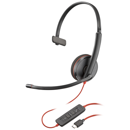 HP Poly Headset Mono BW 3210 USB-C + USB-C/A - Poly 8X214AA
