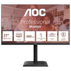 AOC MONITOR IPS 27" UHD 4K 60HZ HDMI DP USB-C COLUNAS HAS PIVOT U27E4CV - AOC U27E4CV