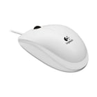 Rato Logitech B100 USB 800dpi - 3 botões - Uso ambidestro - Cabo de 1,80 m - Branco - Logitech 910-003360