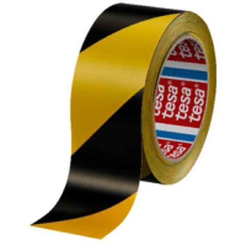 Fita Adesiva PVC Sinalização Amarelo / Preto Tesa 50mmx33mts - Tesa 15641201